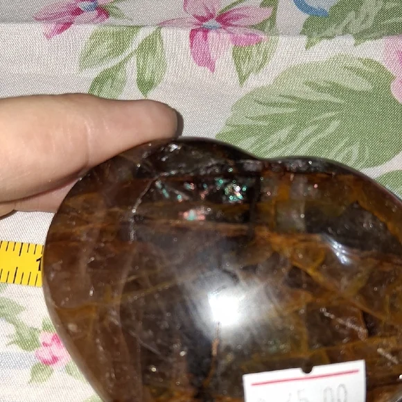 Heart-Shaped Brown Smokie Quartz Stone Accent - Picture 3 of 4